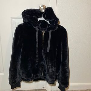 Fluffy black jacket